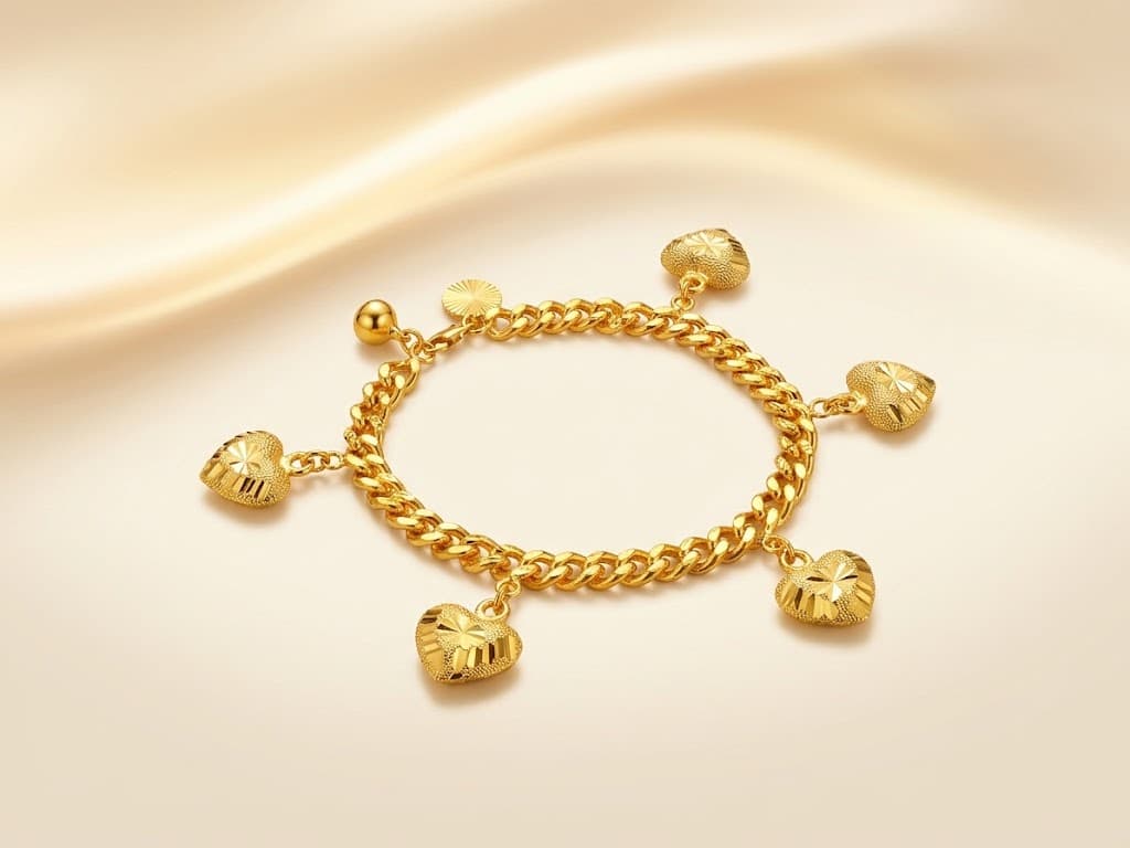 Golden Heart Bracele